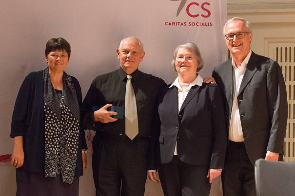 Sr. Susanne Krendelsberger CS, Peter Schmidl, Hildegard Bezenker und Robert Oberndorfer nach der Übergabe des Hildegard Burjan Ehrenpreis.